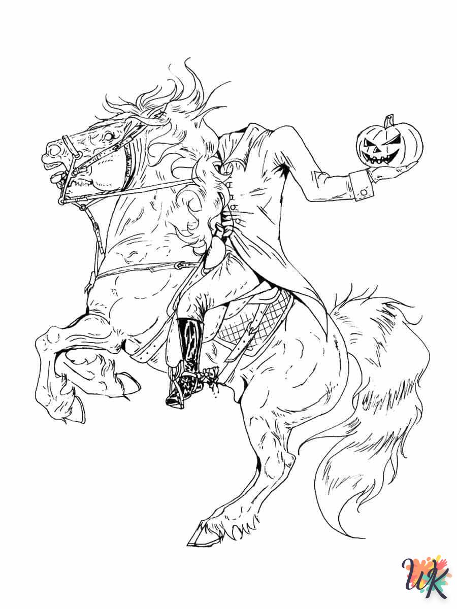 activité coloriage Headless Horseman  en ligne