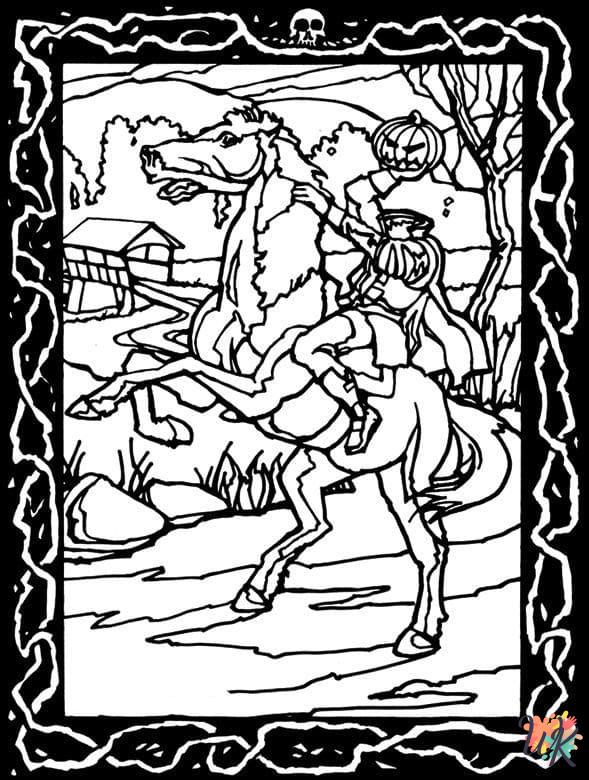 coloriage Headless Horseman  a telecharger