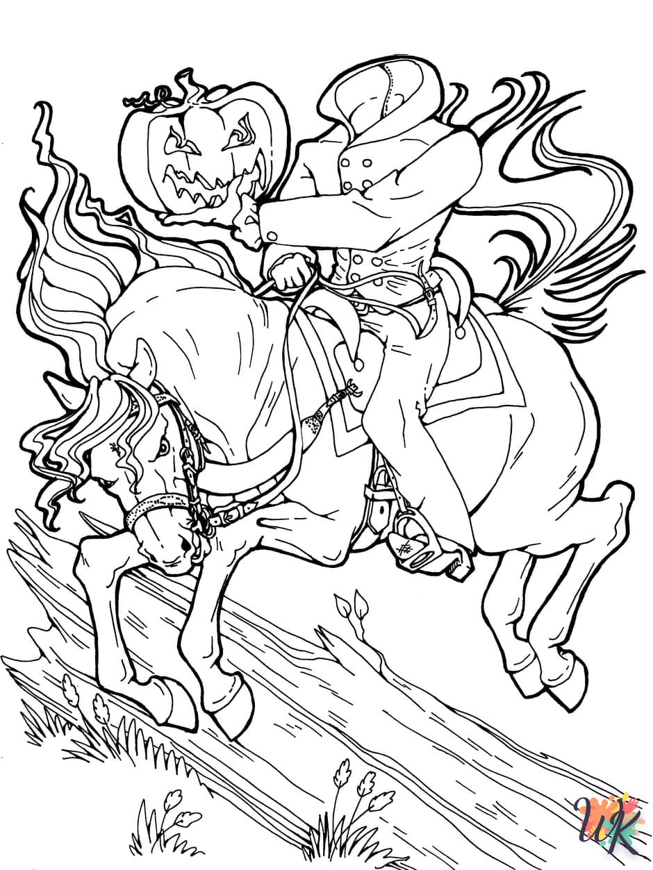 coloriage Headless Horseman  pour enfant gratuit