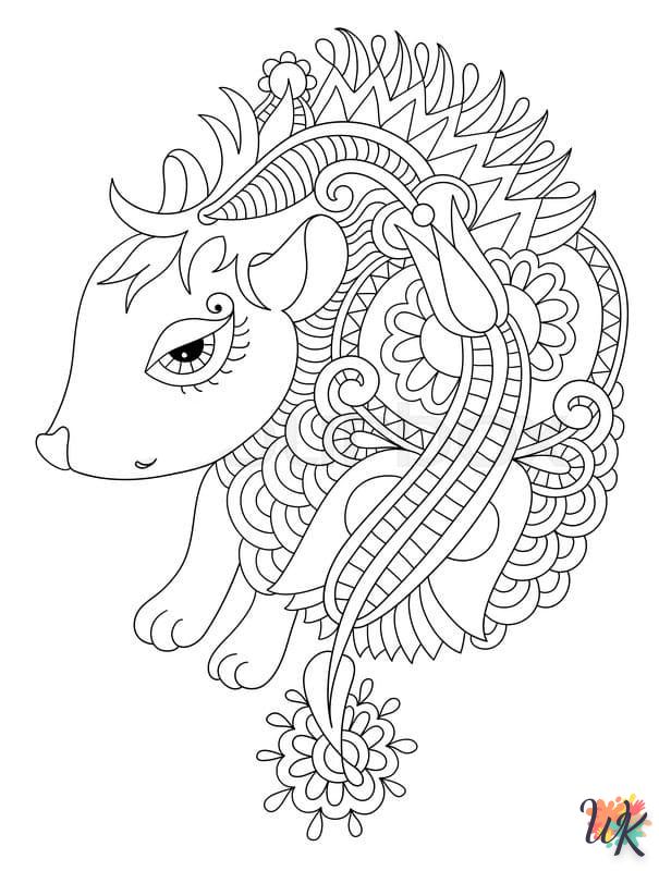 coloriage Hérisson  en ligne gratuit