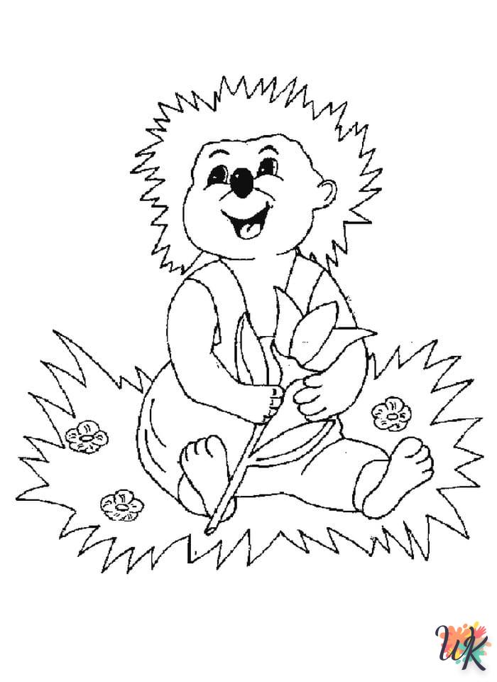 coloriage Hérisson  pour enfant gratuit