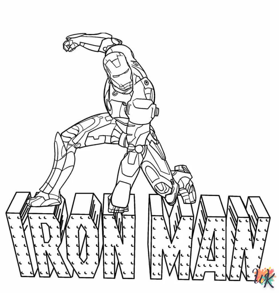 coloriage Iron Man  enfant à imprimer gratuit