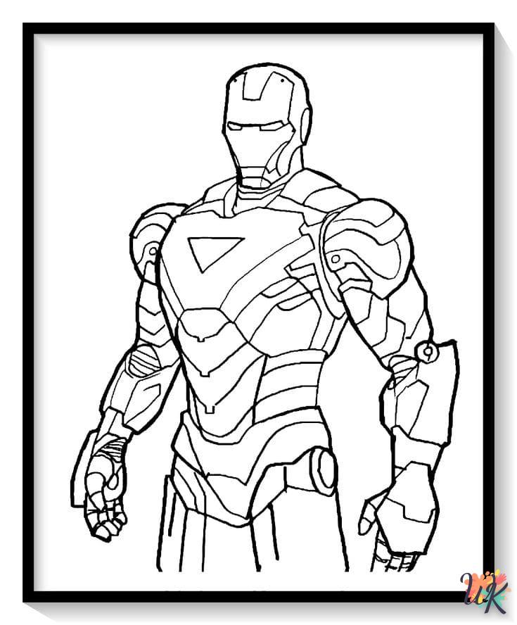 coloriage Iron Man  pour primaire