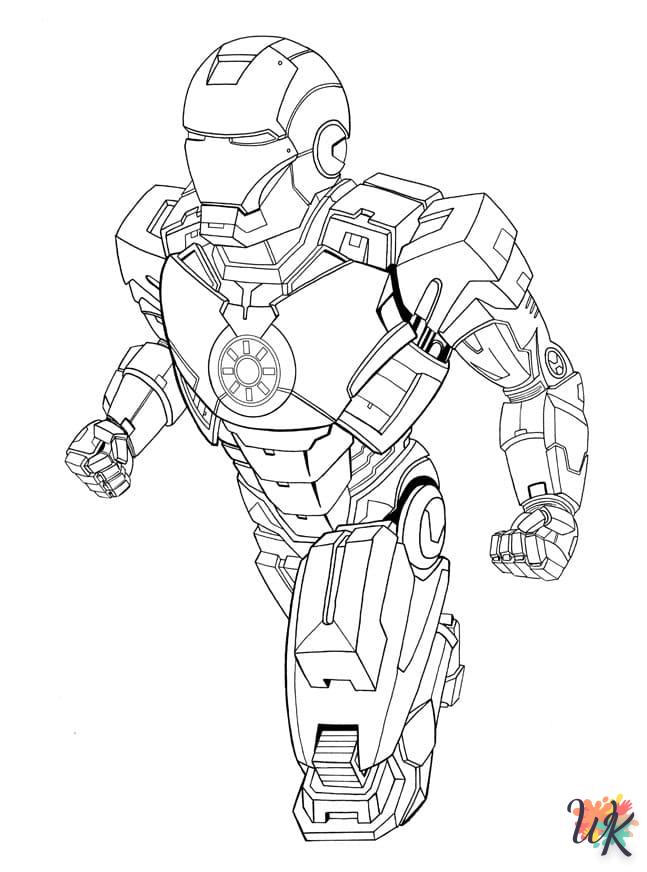 coloriage Iron Man  pour enfant de 4 ans