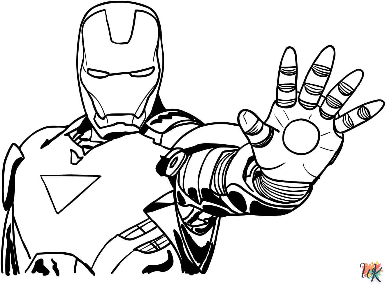 coloriage Iron Man  a imprimer enfant 5 ans