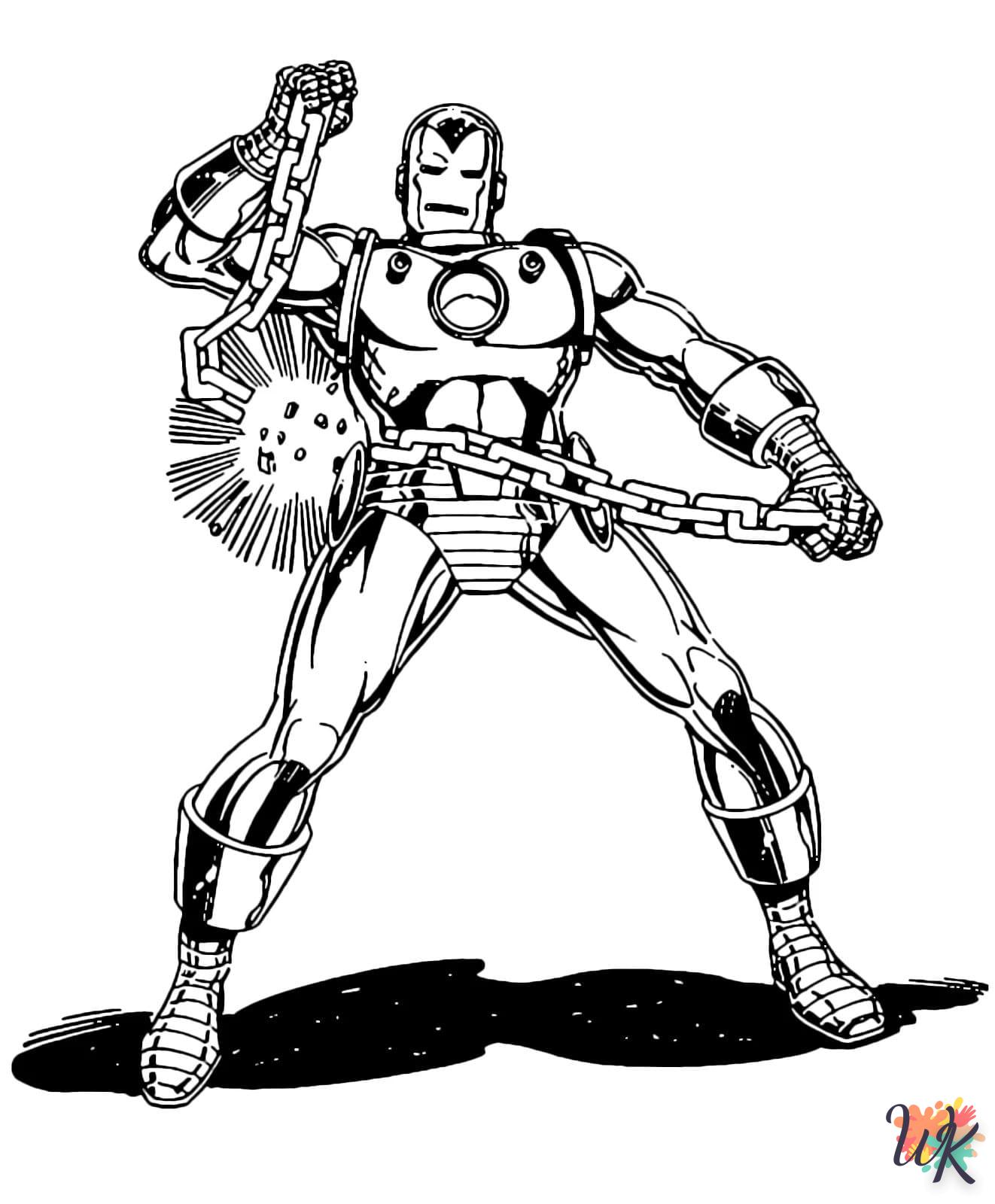 coloriage Iron Man  et decoupage