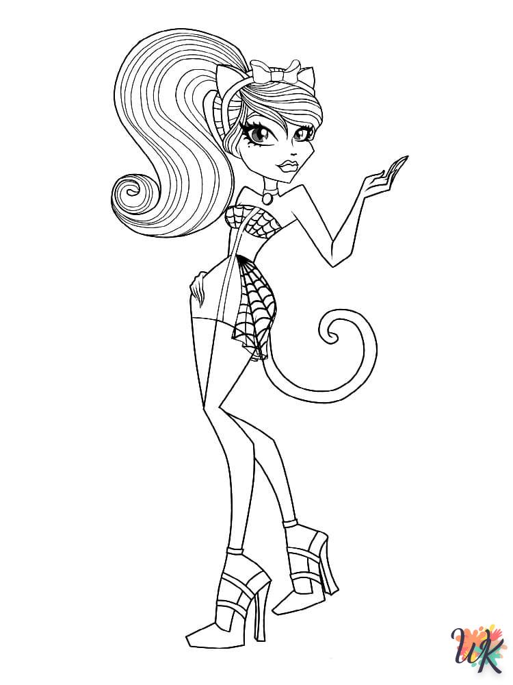 coloriage Monster High  à imprimer pour enfant de 7 ans