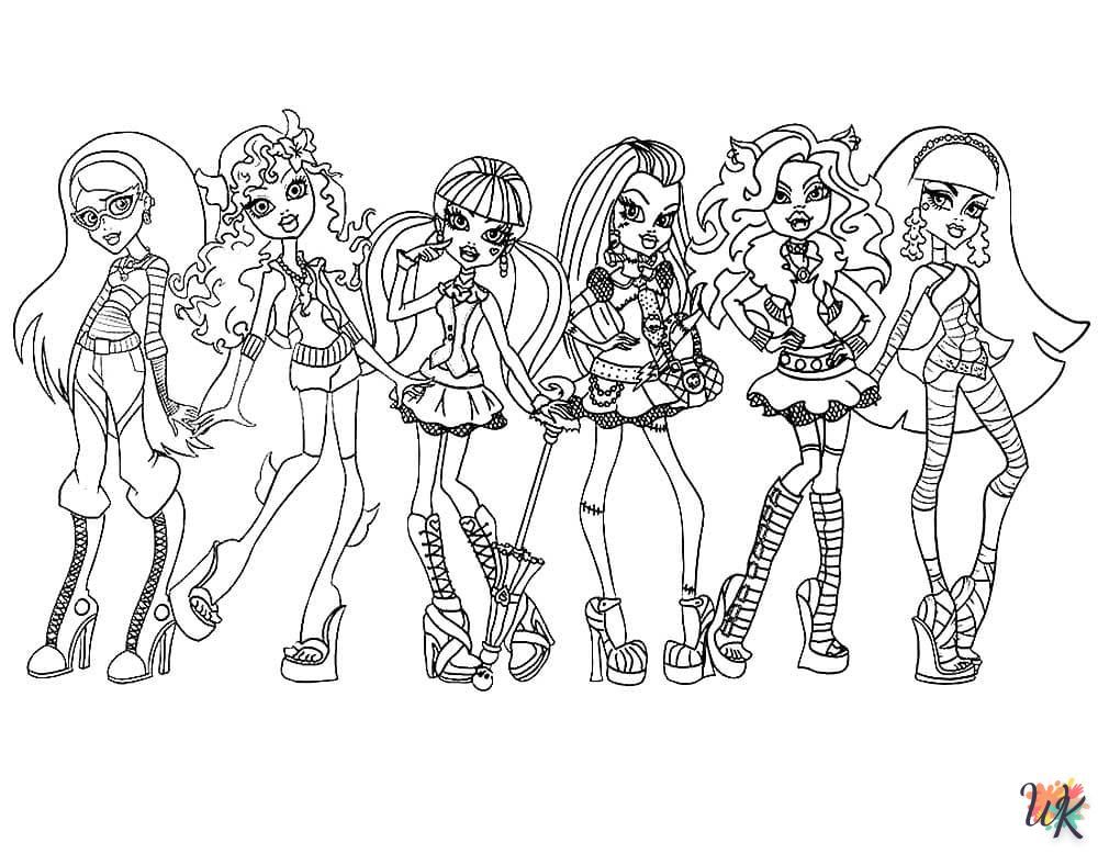 coloriage Monster High  en ligne pour bebe de 2 ans