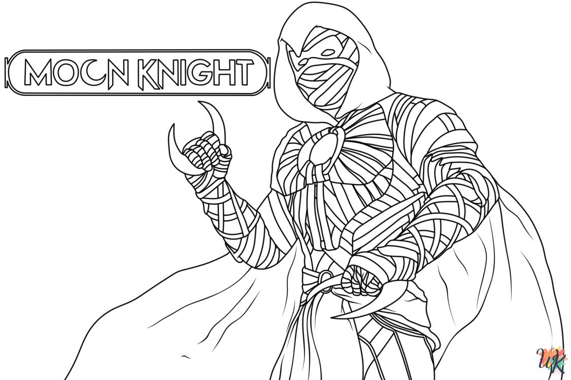 coloriage Moon Knight  a imprimer