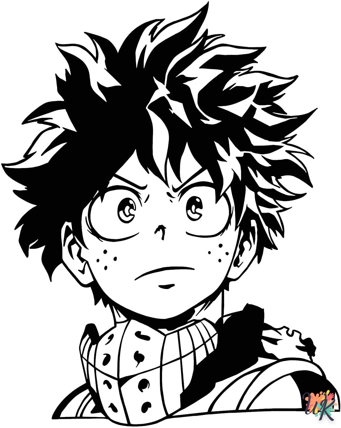 coloriage My Hero Academia  animaux enfant a imprimer