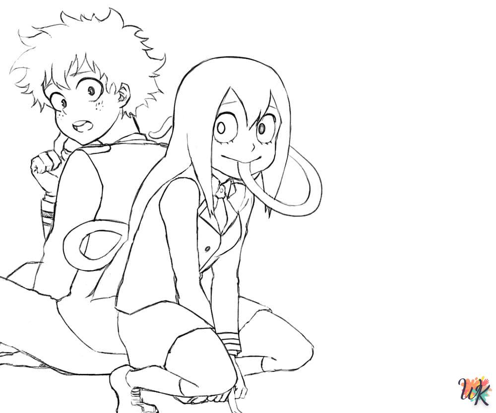 coloriage My Hero Academia  enfant a imprimer