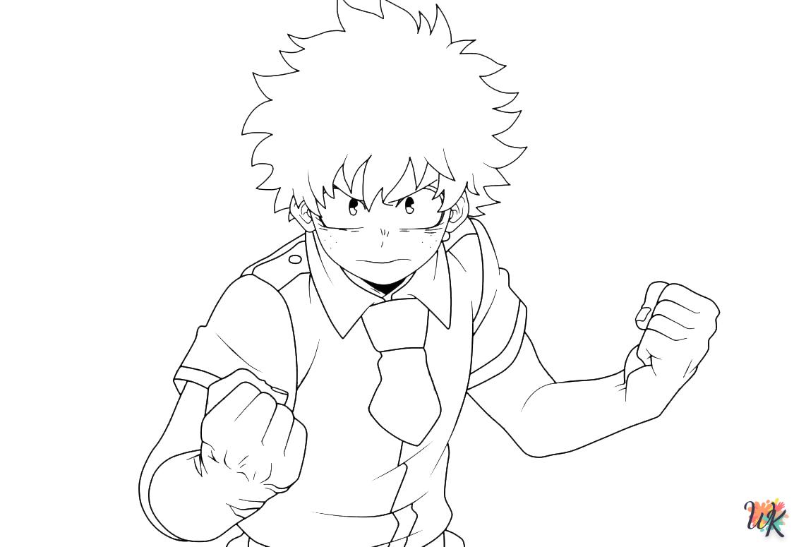 coloriage My Hero Academia  enfant 7 ans a imprimer