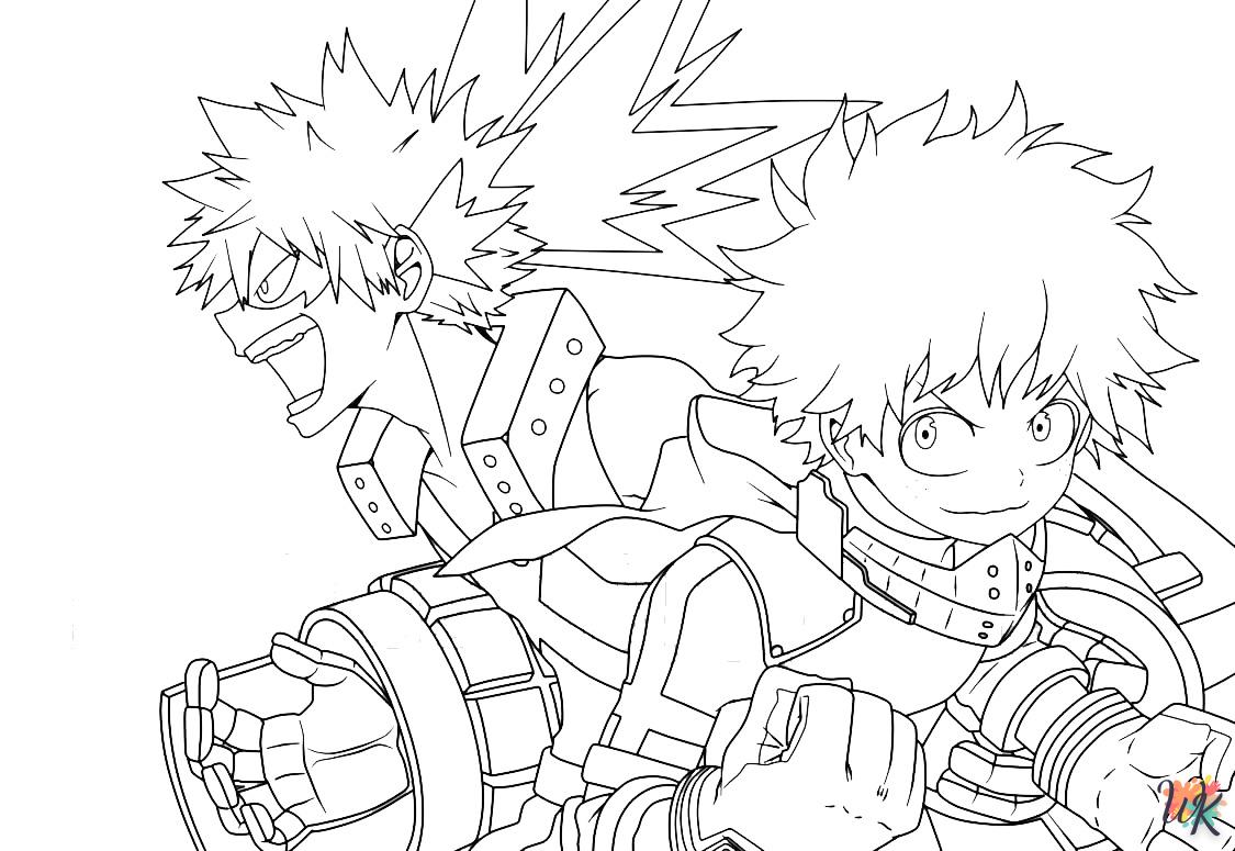 coloriage My Hero Academia  à imprimer pour enfant de 10 ans