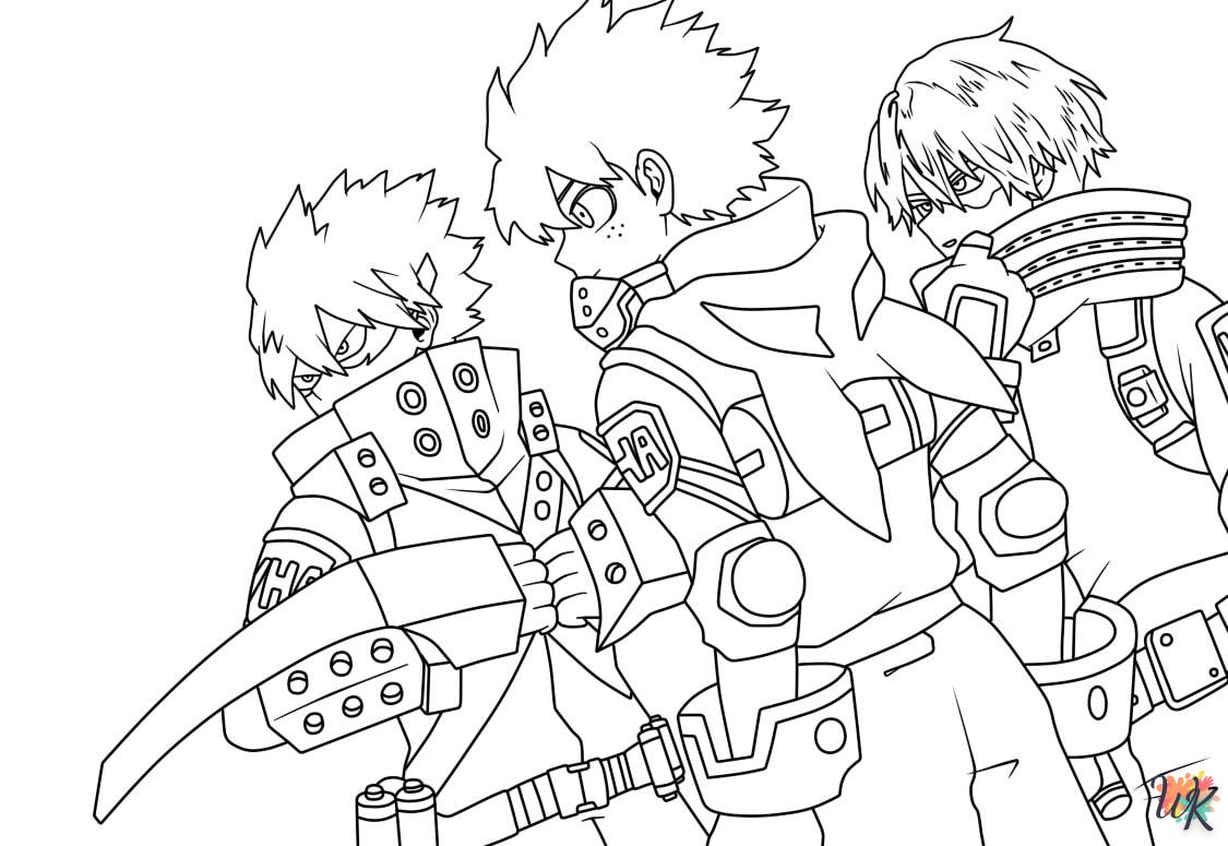 coloriage My Hero Academia  sonic en ligne gratuit à imprimer