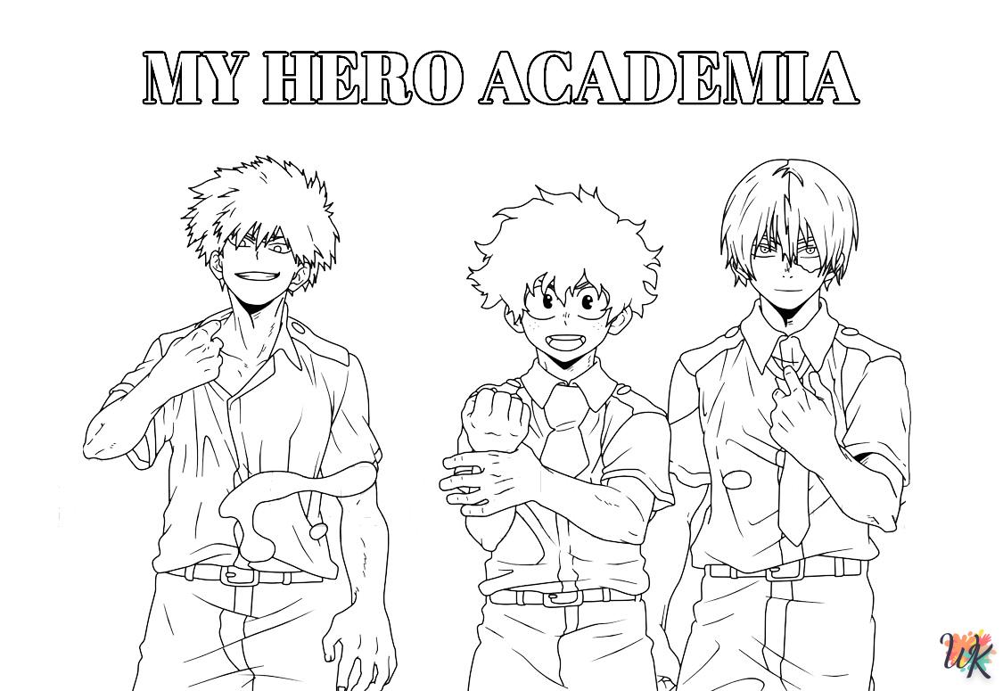 coloriage My Hero Academia  à imprimer pour enfant de 2 ans