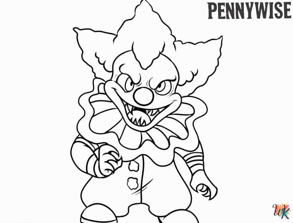 coloriage Pennywise  à imprimer pour enfant de 4 ans