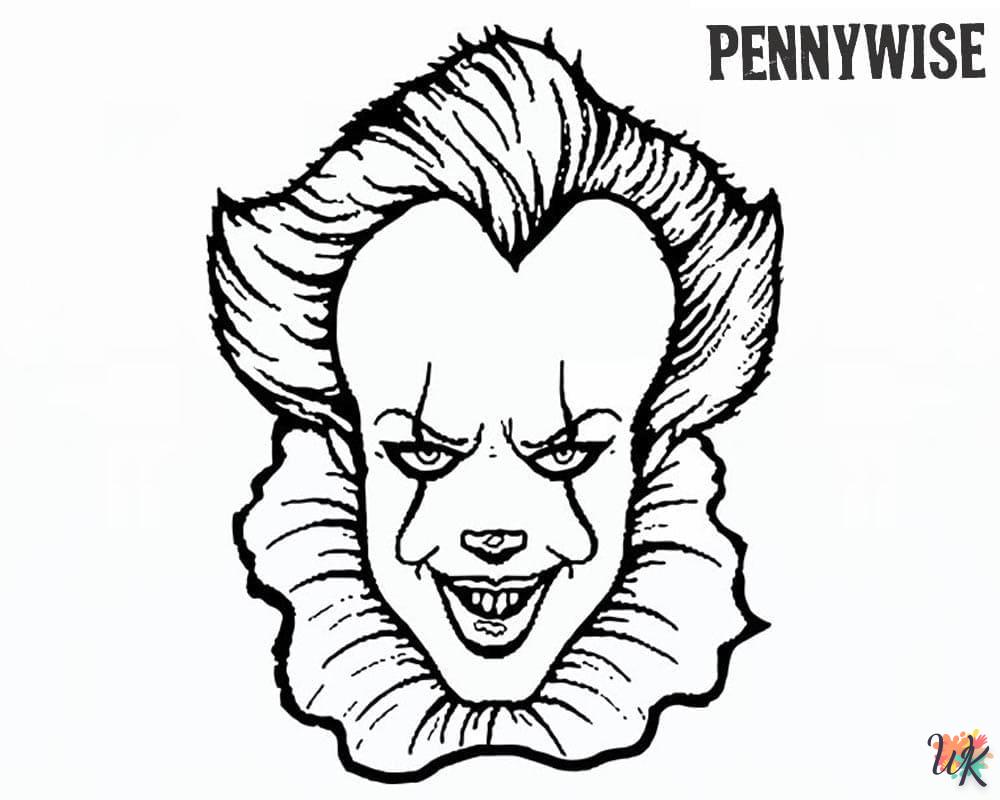 coloriage Pennywise  enfant à imprimer gratuit