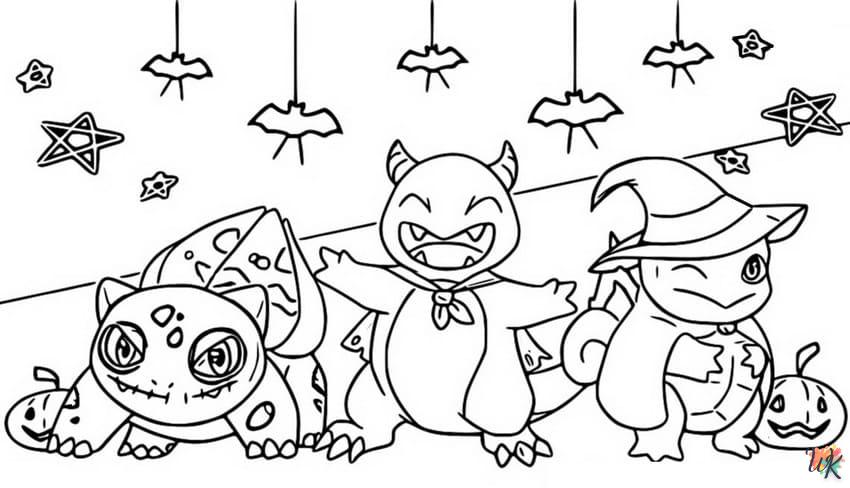 coloriage Pokémon Halloween  en ligne a colorier
