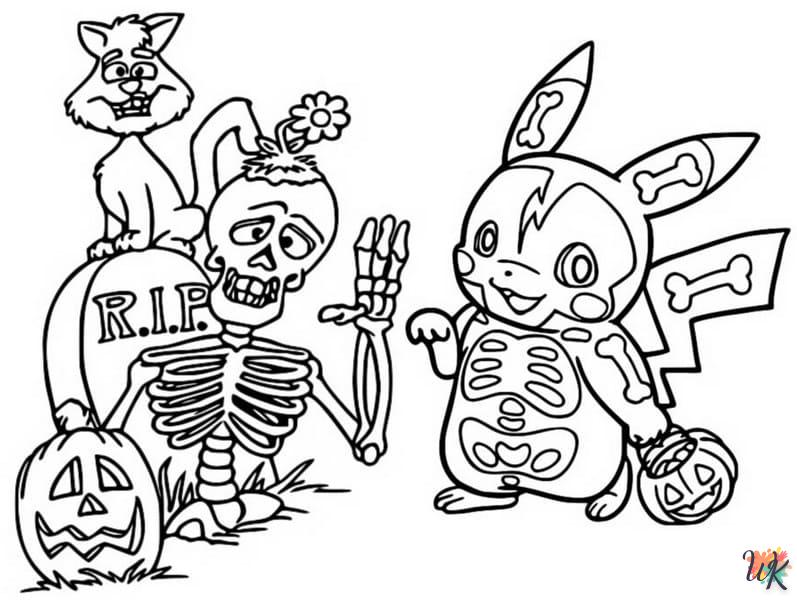 coloriage Pokémon Halloween  et dessin a imprimer
