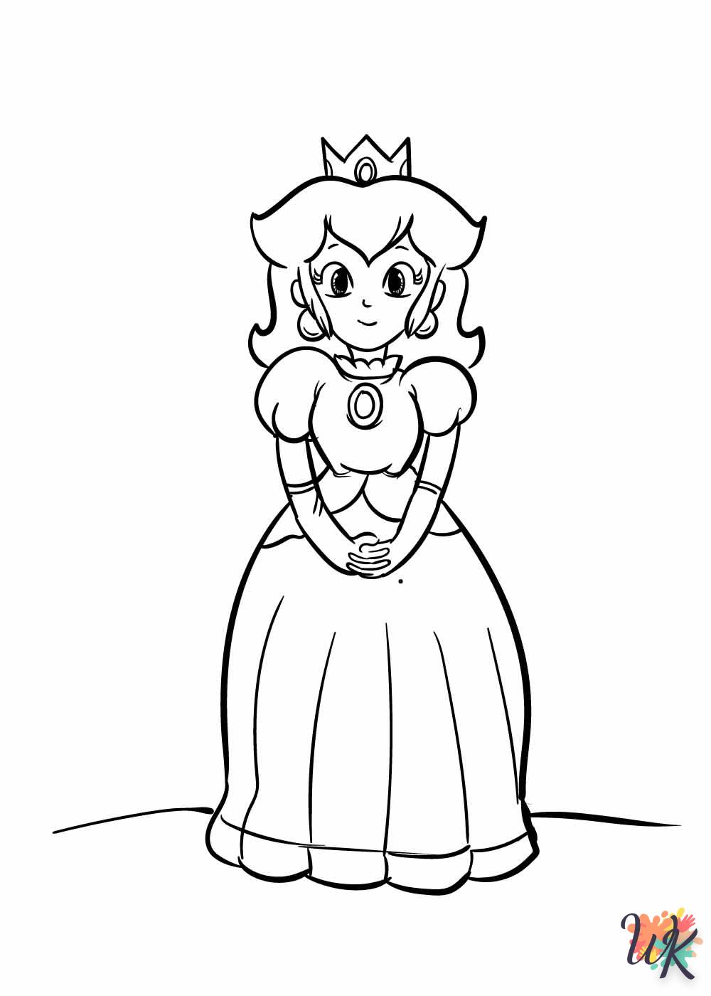 alphabet coloriage Princesse Peach  en ligne