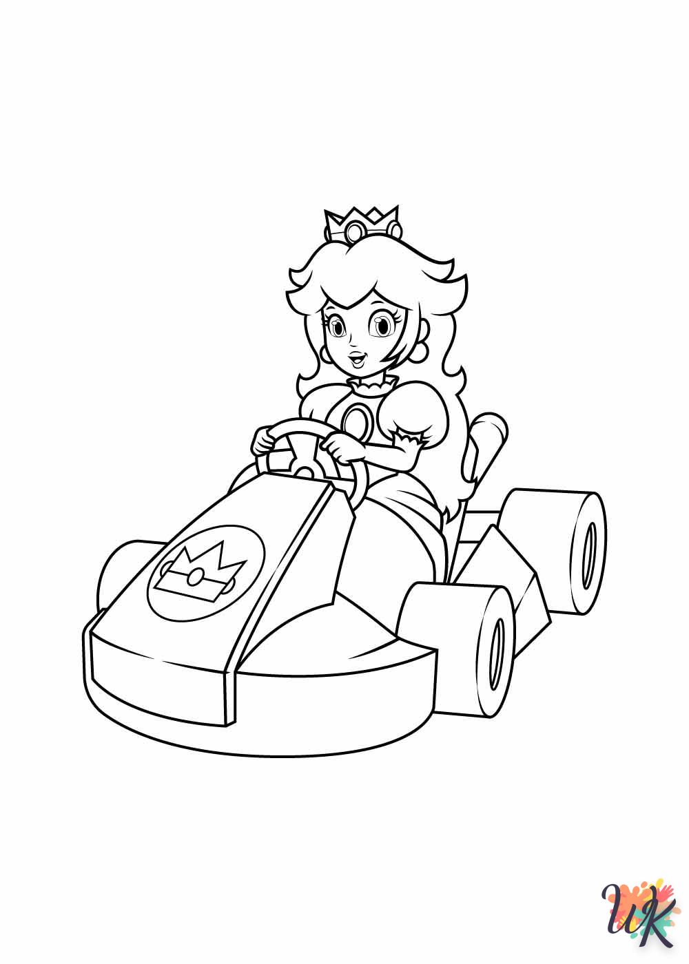 coloriage Princesse Peach  à imprimer pdf