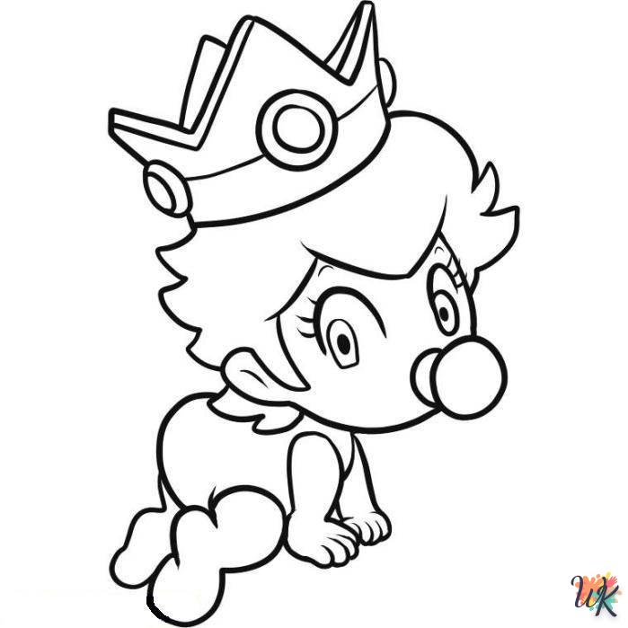 coloriage Princesse Peach  a colorier en ligne gratuitement