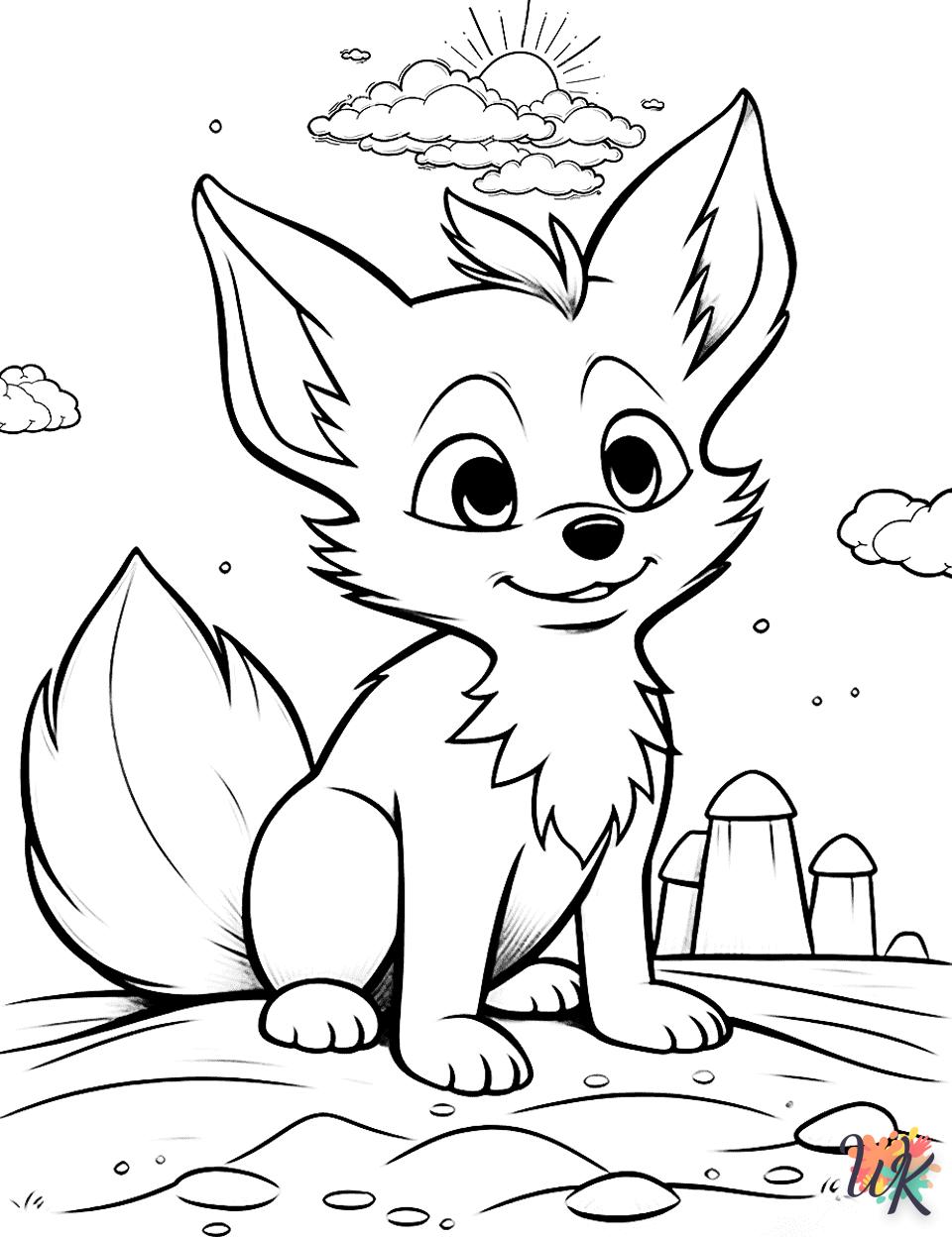 coloriage Renard  à imprimer pour enfant de 3 ans