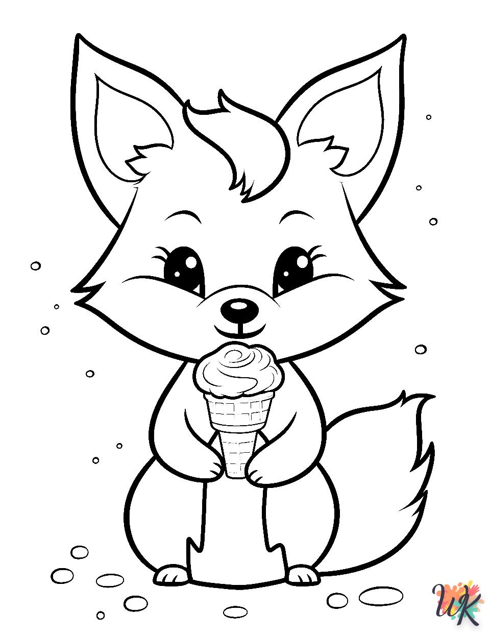 coloriage Renard  à imprimer pdf gratuit