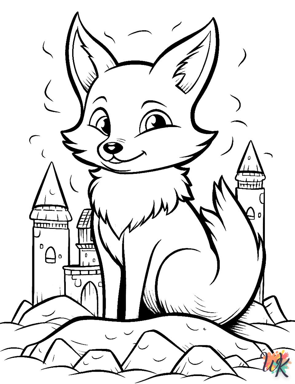 a imprimer coloriage Renard  gratuit