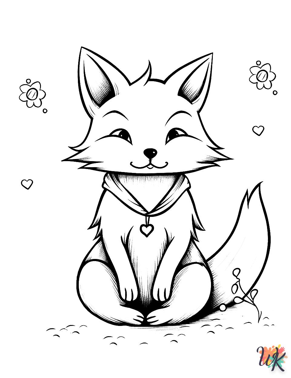 coloriage Renard  en ligne pour bebe de 2 ans