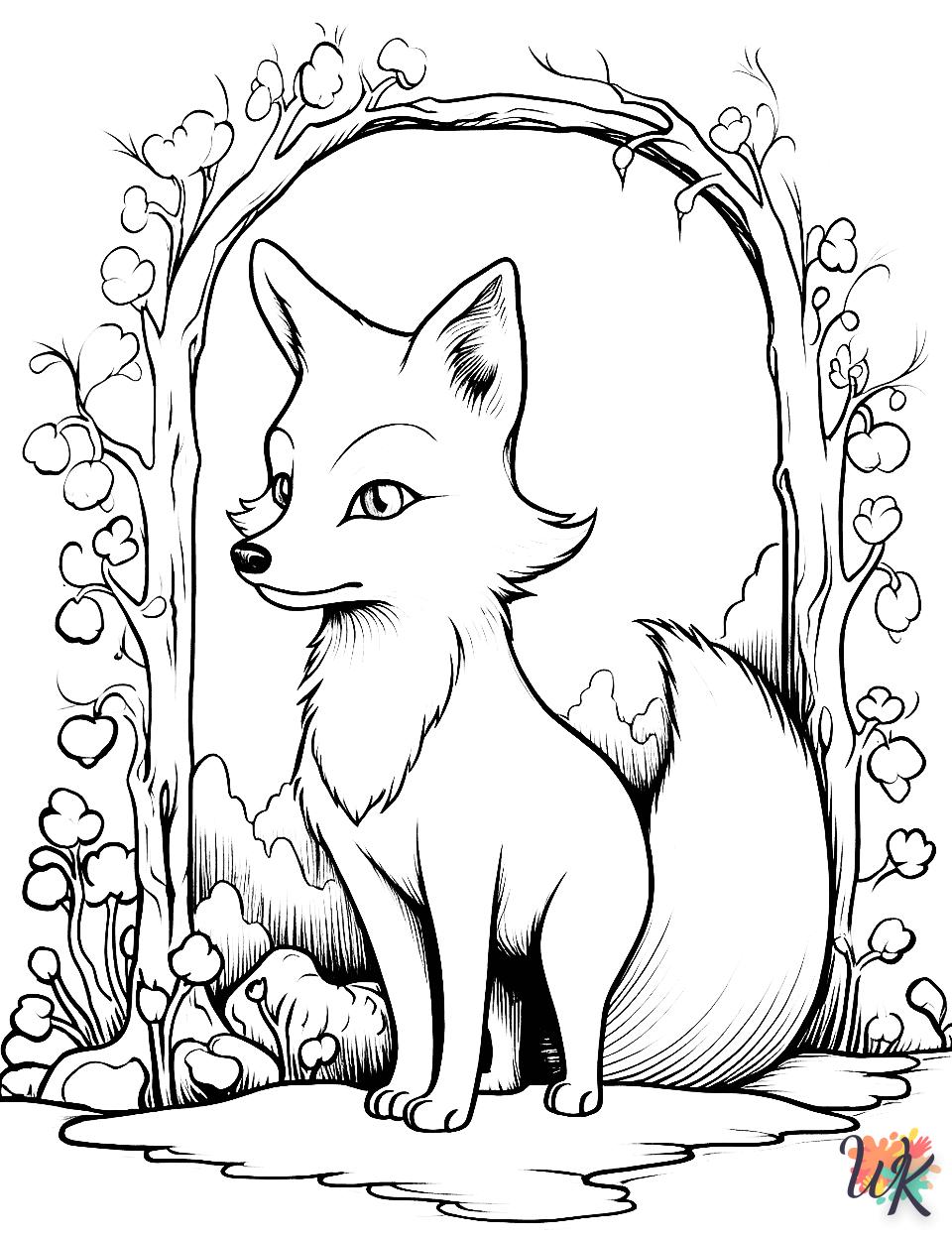 coloriage Renard  à imprimer pdf gratuit