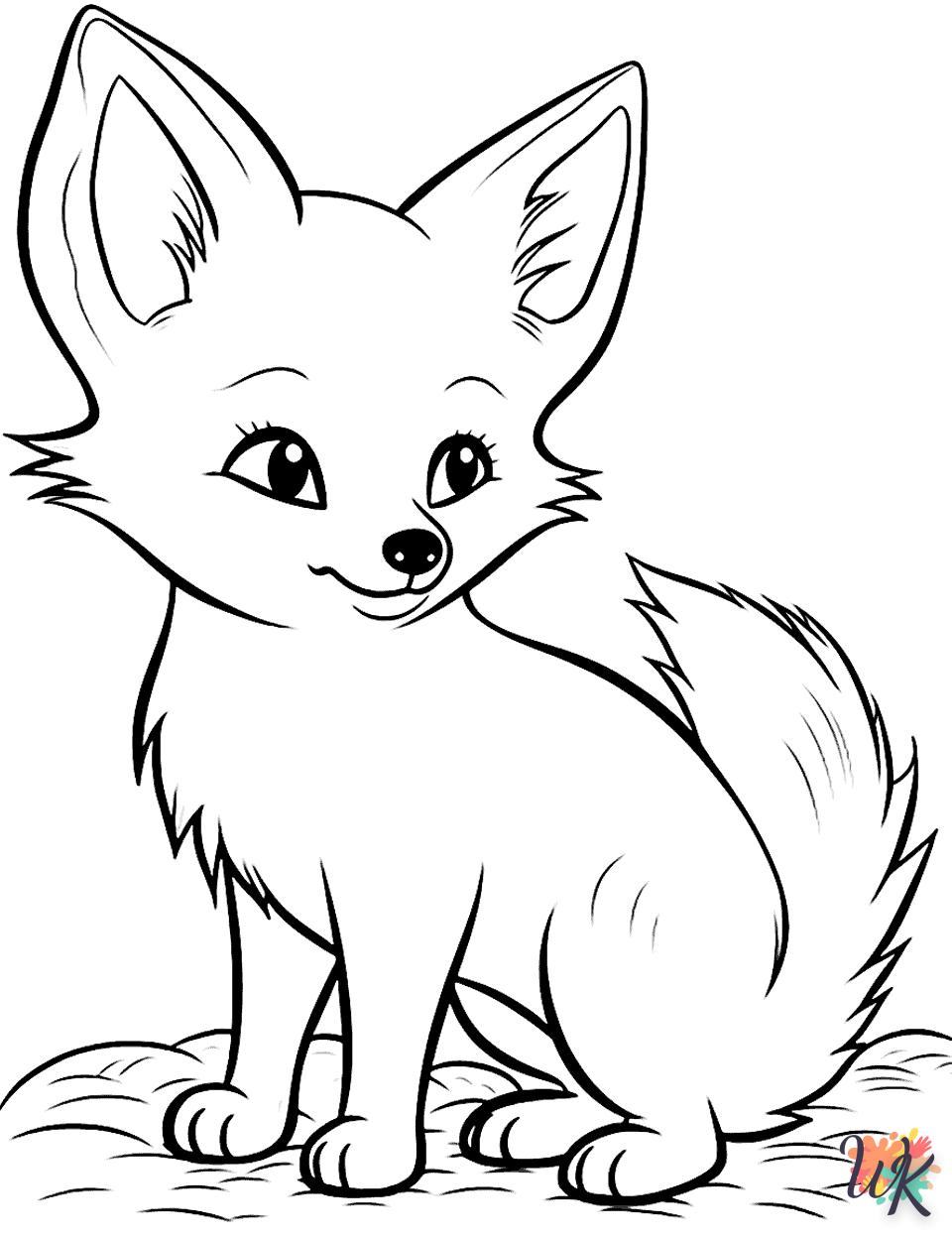 coloriage Renard  à imprimer a4