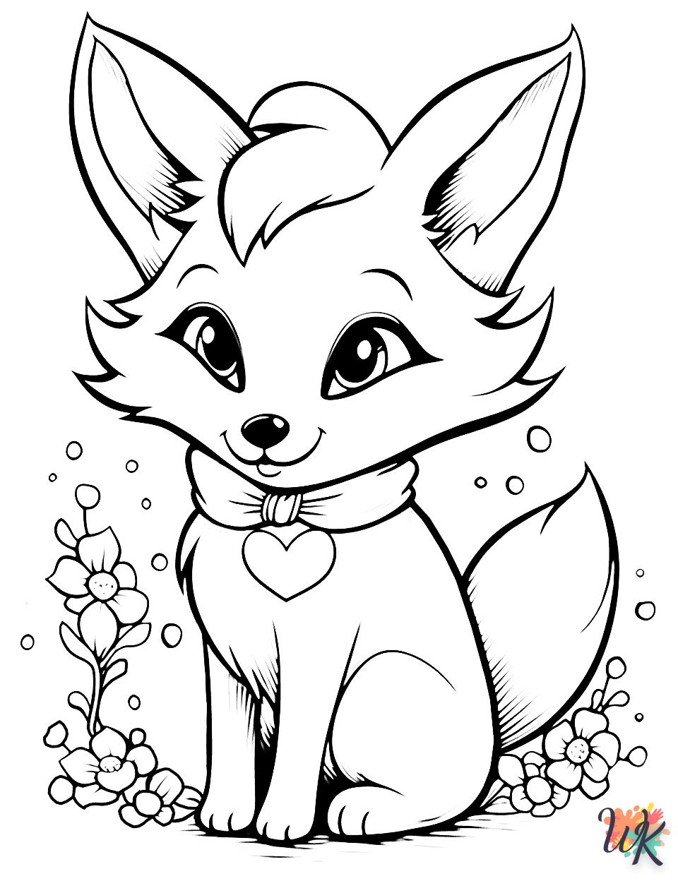 coloriage Renard  pour enfant de 5 ans