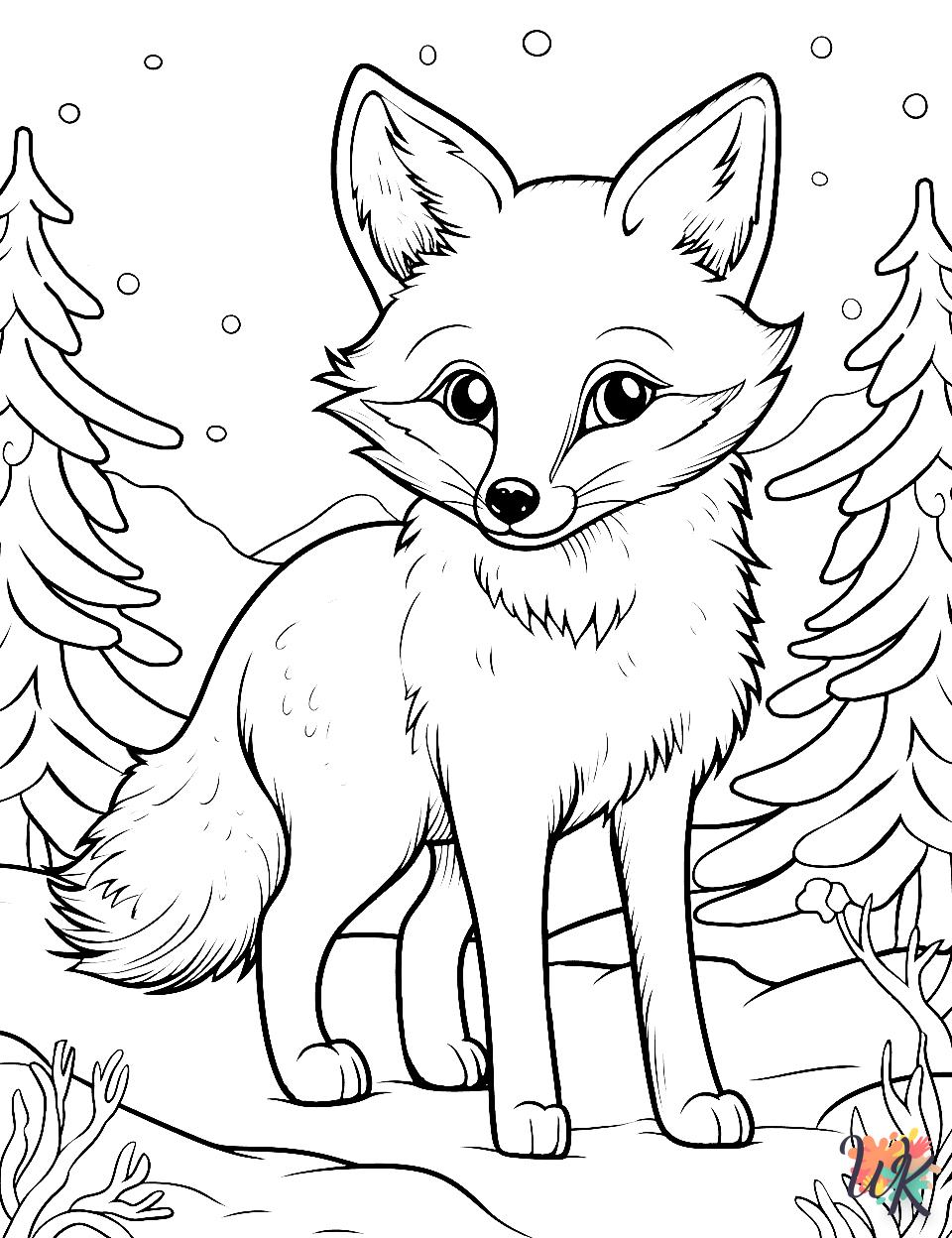 coloriage Renard  à imprimer