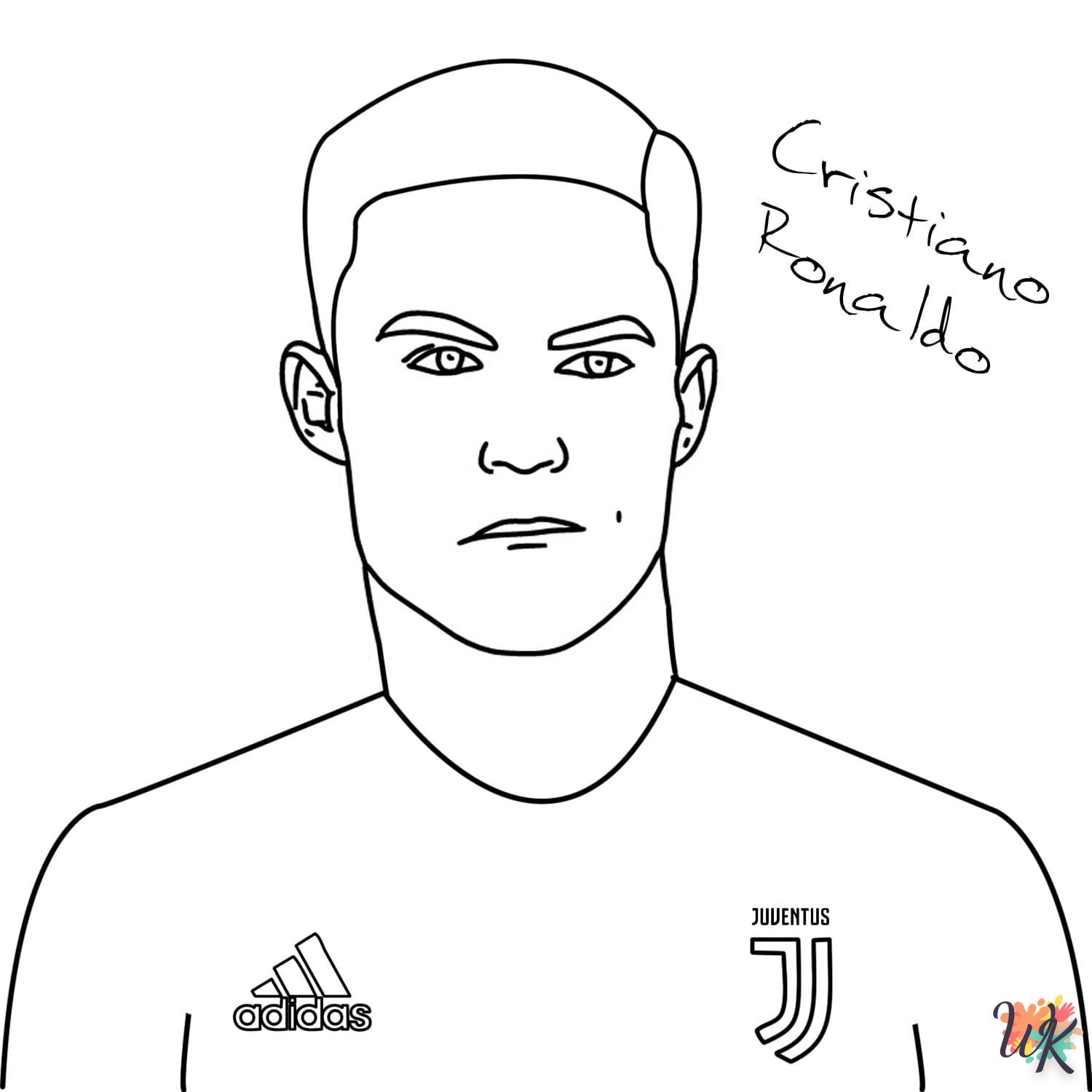 coloriage Ronaldo  pour enfants a imprimer