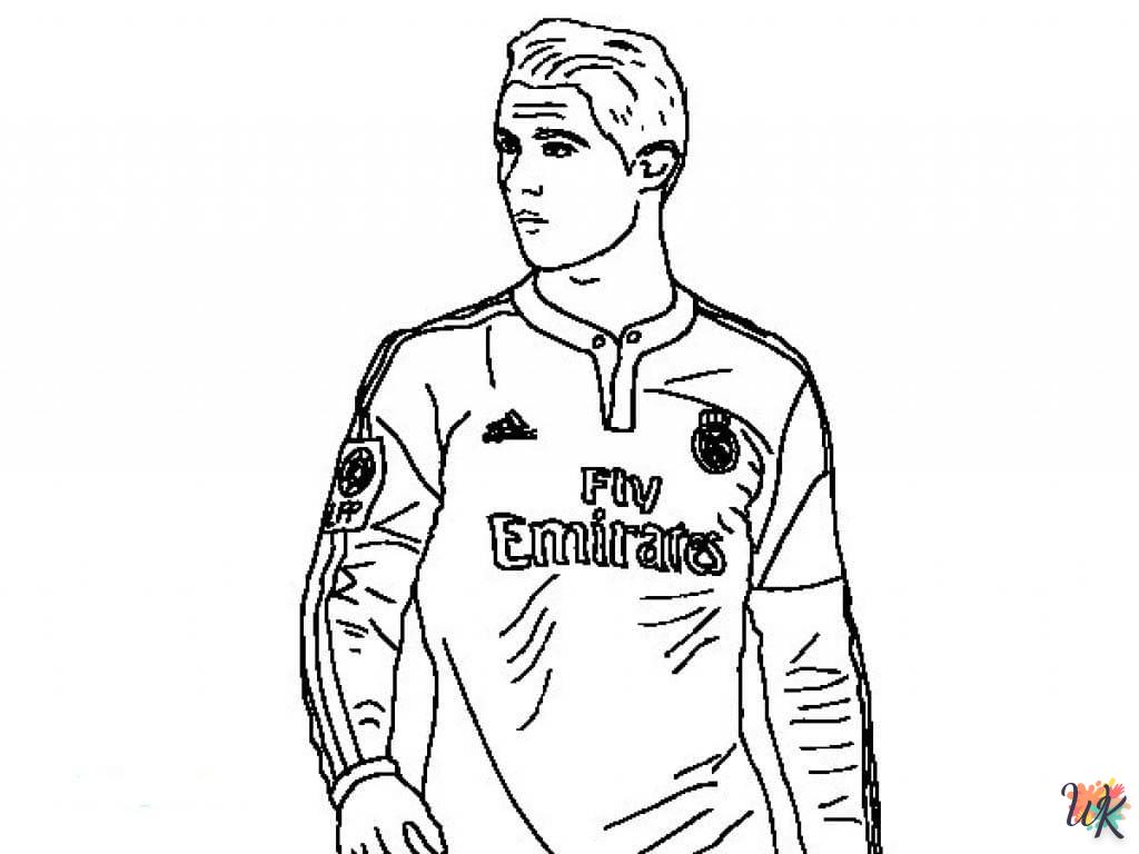 coloriage Ronaldo  à imprimer kawaii
