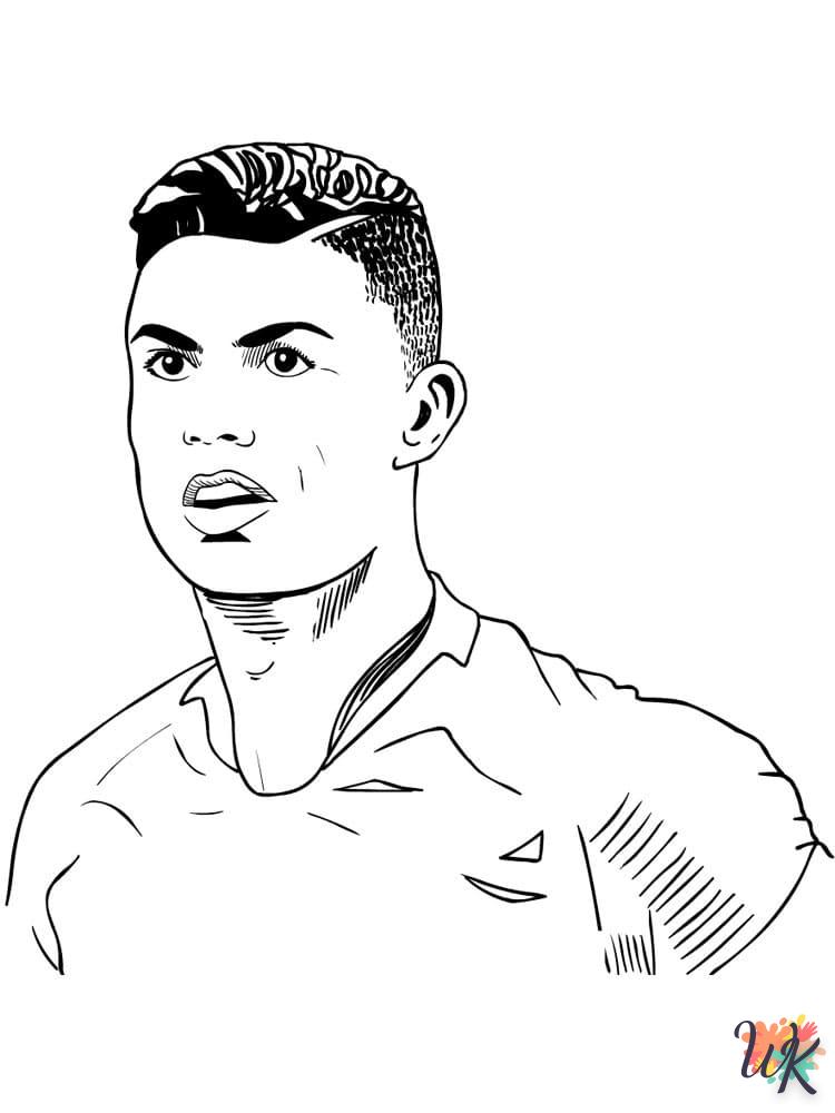 coloriage Ronaldo  et decoupage a imprimer gratuit