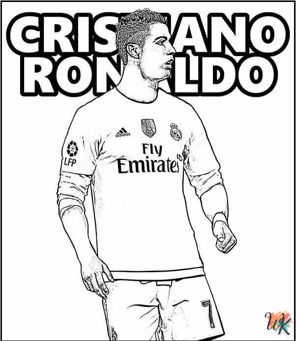 coloriage Ronaldo  gratuit pour enfants