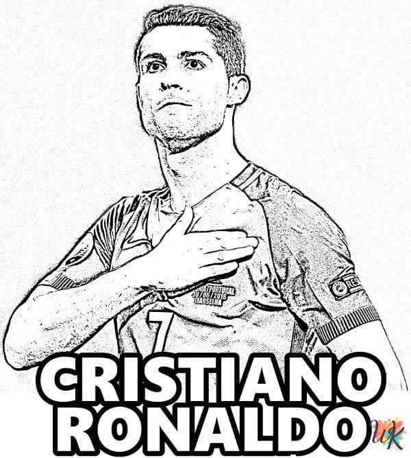 coloriage Ronaldo  et découpage à imprimer