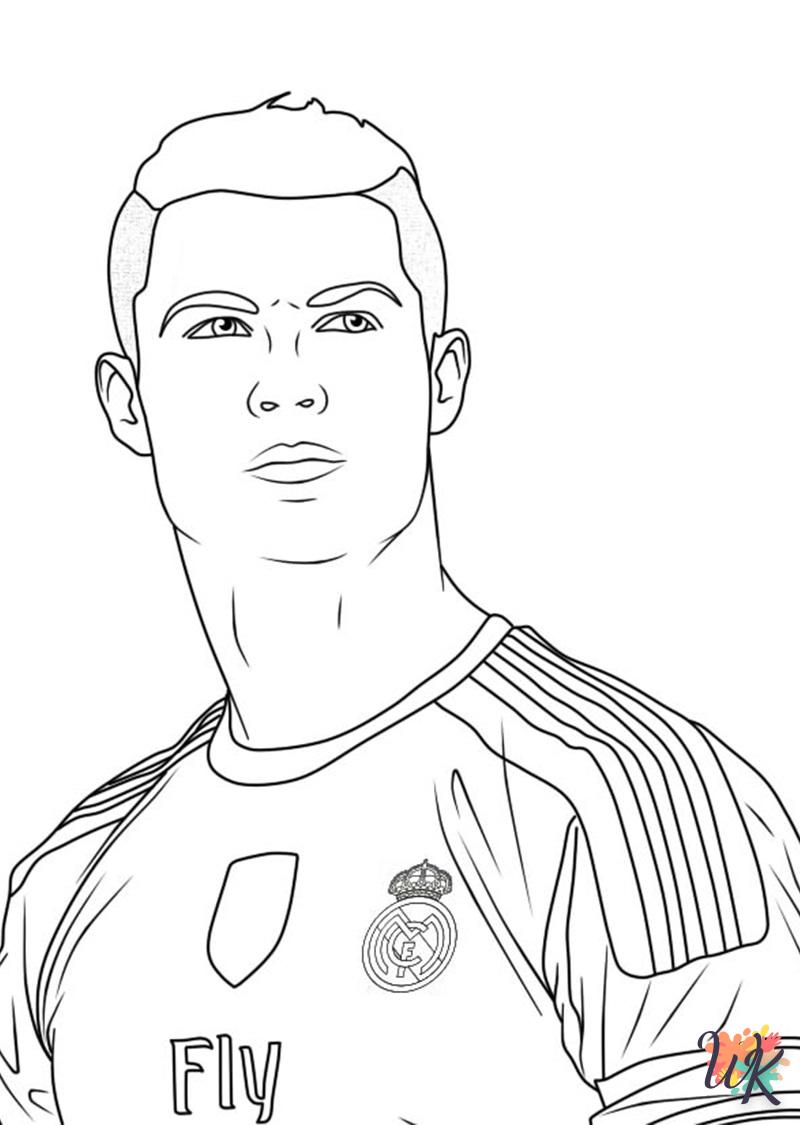 coloriage Ronaldo  pour enfants à télécharger