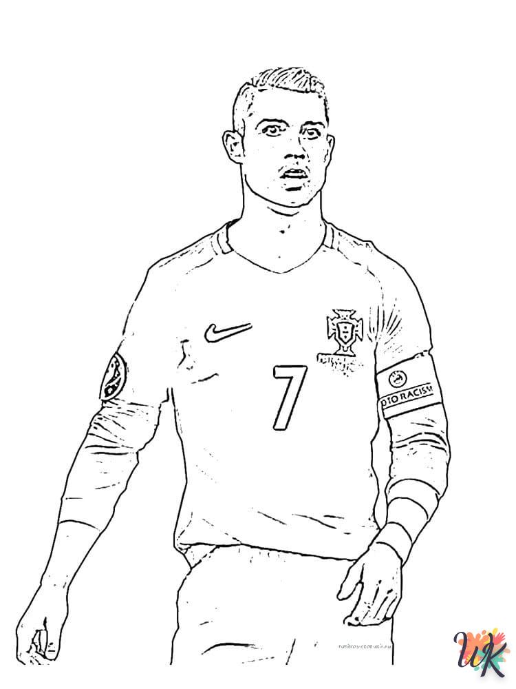 coloriage Ronaldo  pour lutter contre le stress
