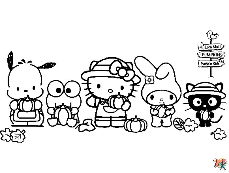 coloriage Sanrio  à imprimer pour enfant de 12 ans