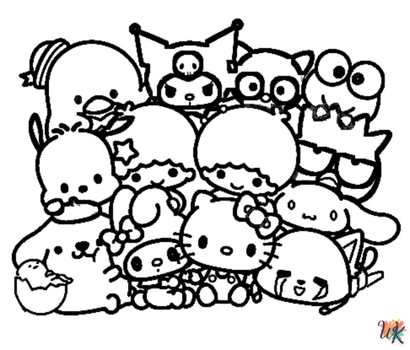 coloriage Sanrio  automne en ligne gratuit à imprimer