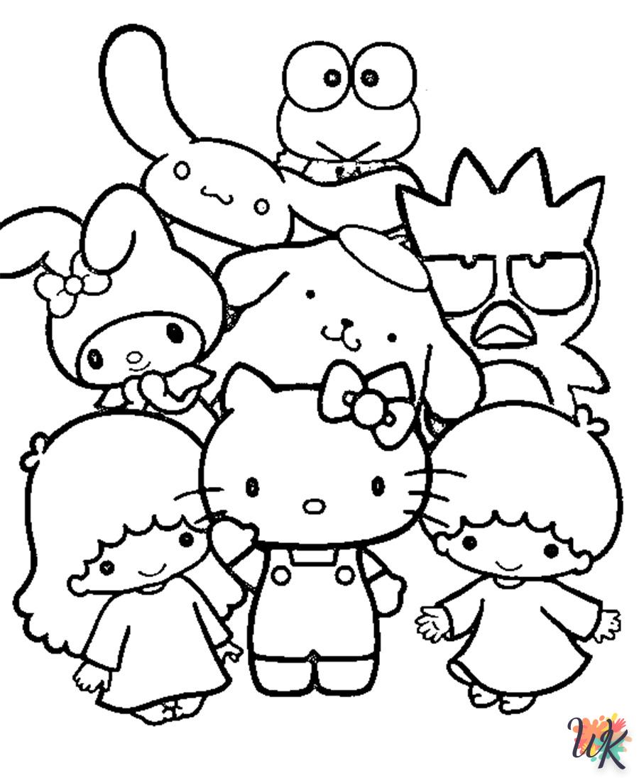 coloriage Sanrio  et decoupage