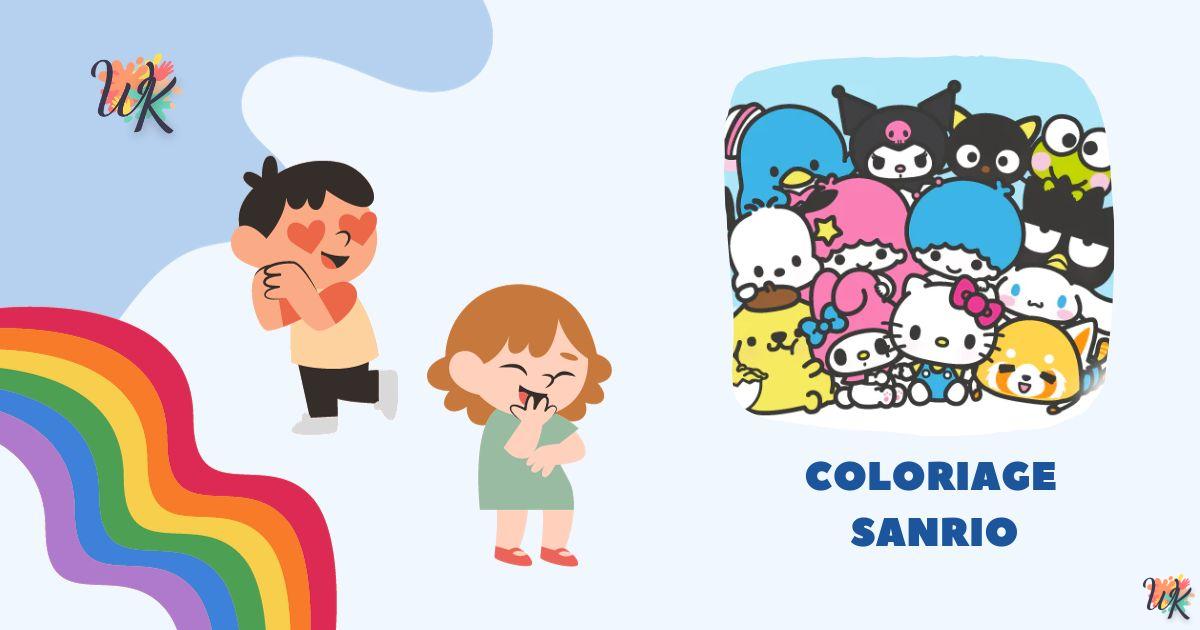 Coloriage Sanrio gratuit - Collection complète de personnages 1 Coloriage Sanrio gratuit – Collection complète de personnages
