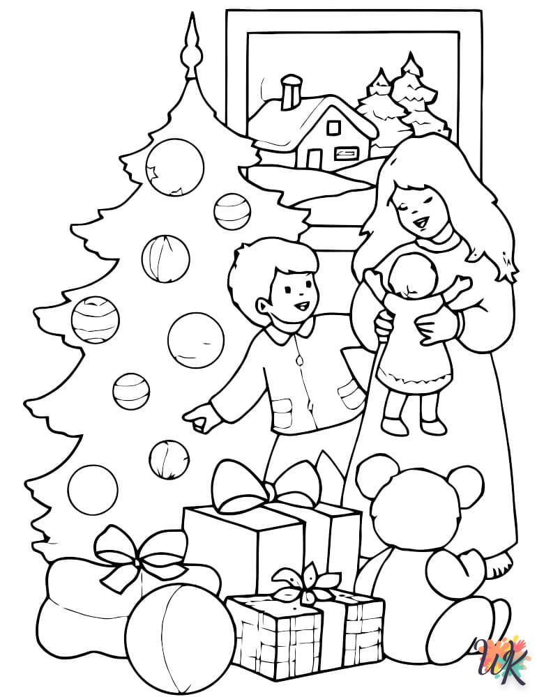 a imprimer coloriage Sapin de Noël  gratuit