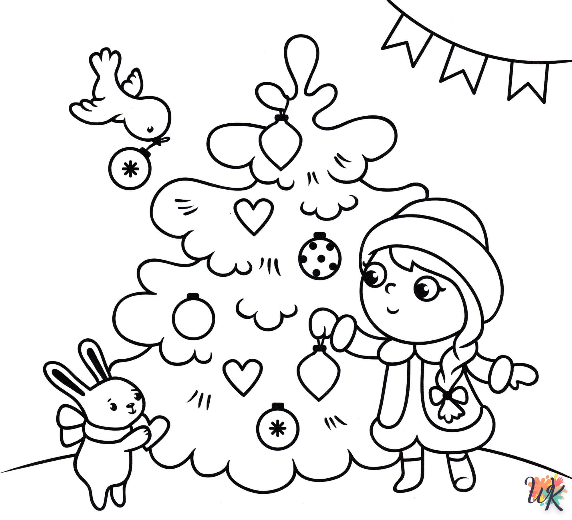 coloriage Sapin de Noël  pour enfant de 10 ans