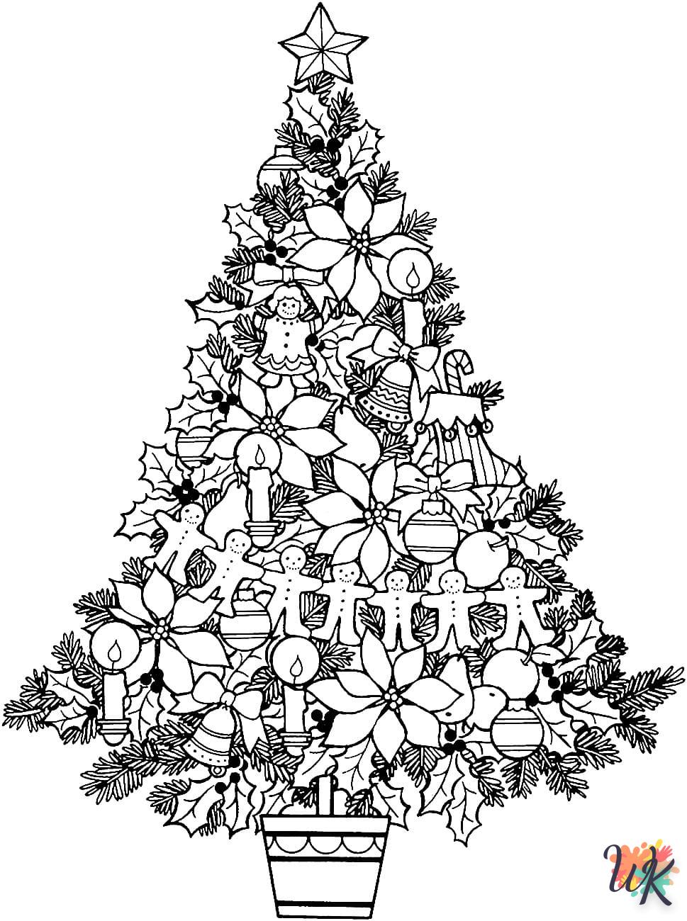 coloriage Sapin de Noël  enfant 7 ans a imprimer