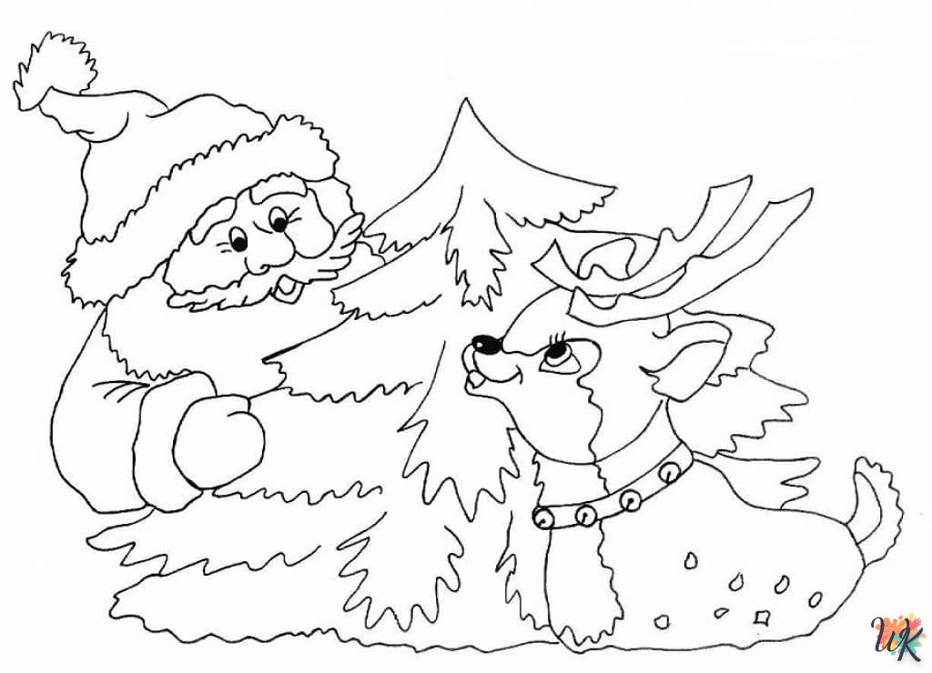 coloriage Sapin de Noël  à imprimer pour enfant de 3 ans