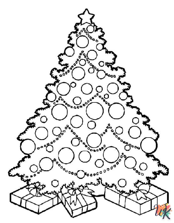 coloriage Sapin de Noël  à imprimer pour enfant de 6 ans